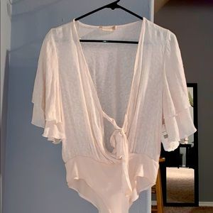 Altard State White Cheetah Print Body Suit